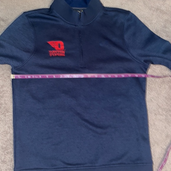 University of Dayton small sweatshirt pullover half zip under armour blue womens - Picture 6 of 9